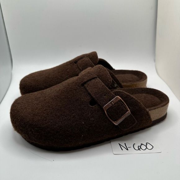 CUSHIONAIRE Womens Clog 6.5 BROWN WOOL - Picture 3 of 7